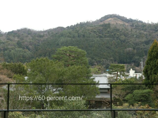 白沙村荘・橋本関雪記念館から見た大文字山の画像